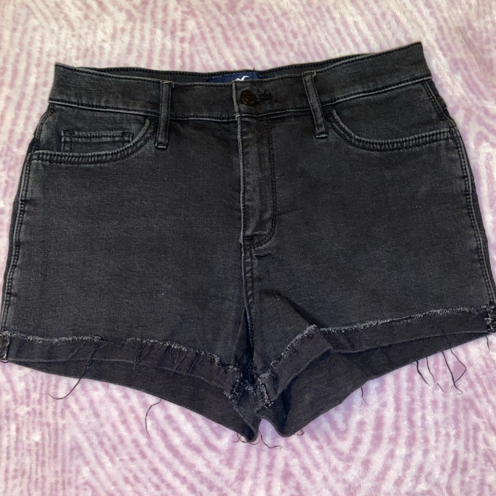 Washout Black Jean Shorts